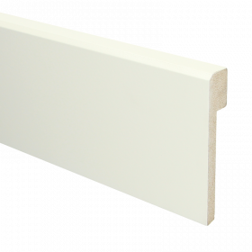 Rechte Renovatie plint RAL 9010 120mmx22mm á 240cm