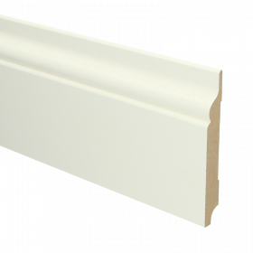 Rechte Romantische plint RAL 9010 120mmx15mm á 240cm