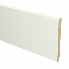 Rechte Tijdloze plint RAL 9010 120mmx12mm á 240cm