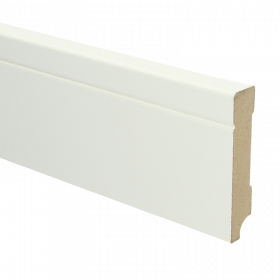 Rechte Tijdloze plint RAL 9010 90mmx18mm á 240cm
