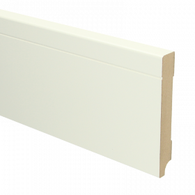 Rechte Tijdloze plint RAL 9010 120mmx18mm á 240cm