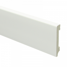 Watervaste kunststof Moderne plint RAL 9010 70mmx12mm á 240cm
