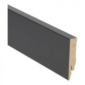 Rechte folieplint 70x14 zwart hoogglans PPC 27136